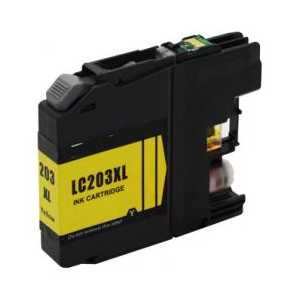 Compatible Brother LC203Y XL Yellow ink cartridge, High Yield