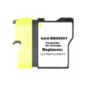 Compatible Brother LC65HYY Yellow ink cartridge, High Yield