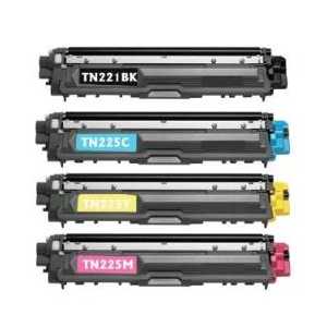 Compatible Brother TN221 - TN225 toner cartridges - 4 pack