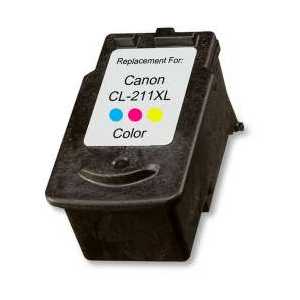 Remanufactured Canon CL-211XL Color ink cartridge, High Yield