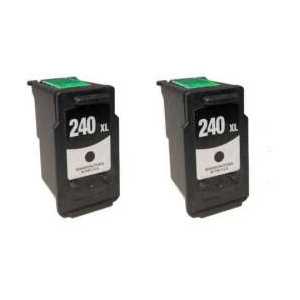 Remanufactured Canon PG-240XL ink cartridges, High Yield, 2 pack