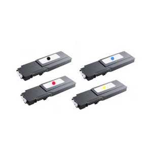 Compatible Dell C3760, C3765 toner cartridges, Extra High Yield, 4 pack